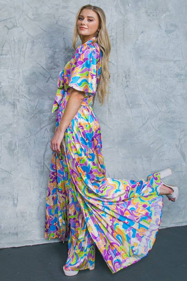 Pucci-esque Pleated Jumpsuit