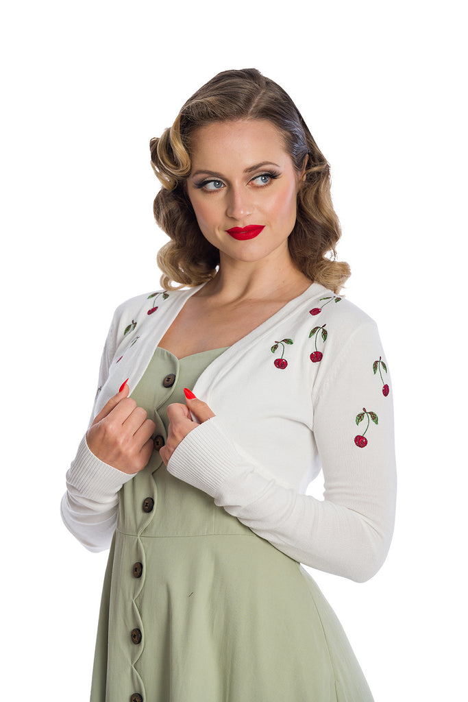 Cherry Embroidered Bolero