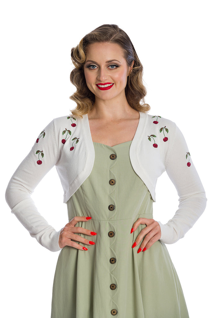 Cherry Embroidered Bolero