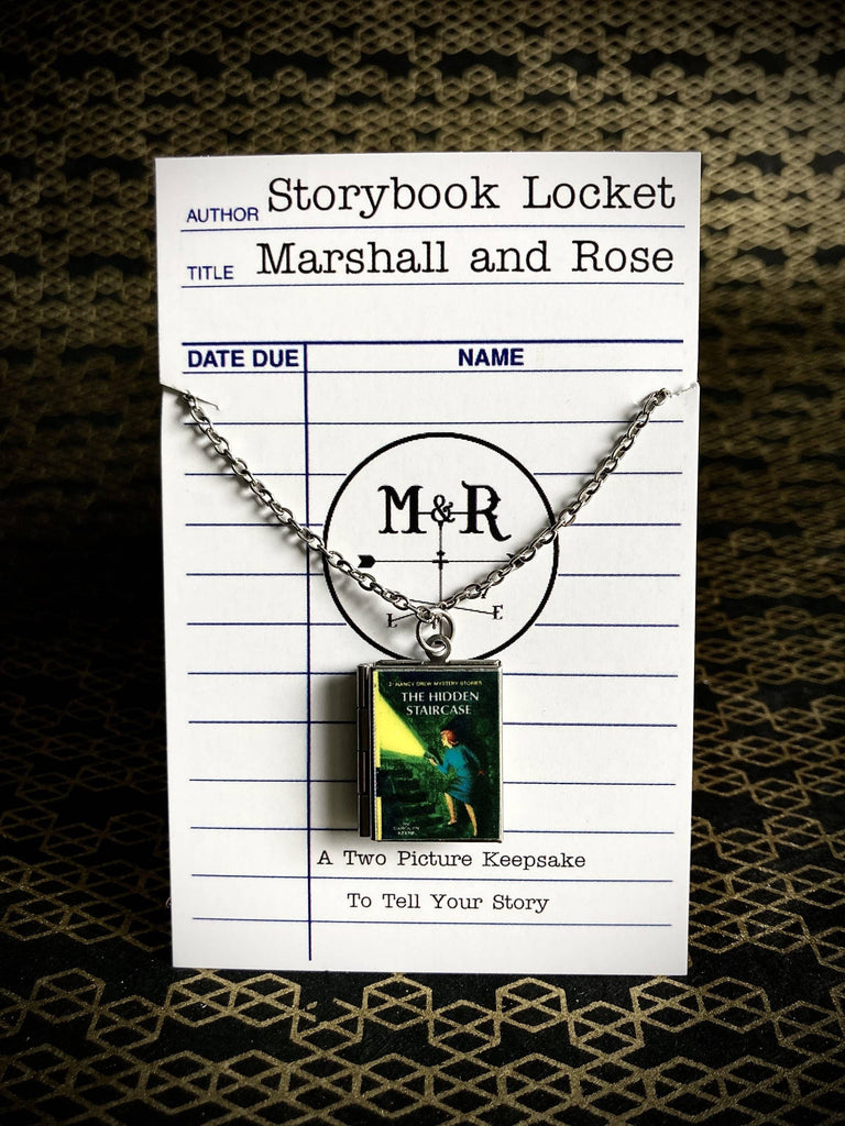 Book Locket Necklace - Nancy Drew - The Hidden Staircase: Stainless Steel
