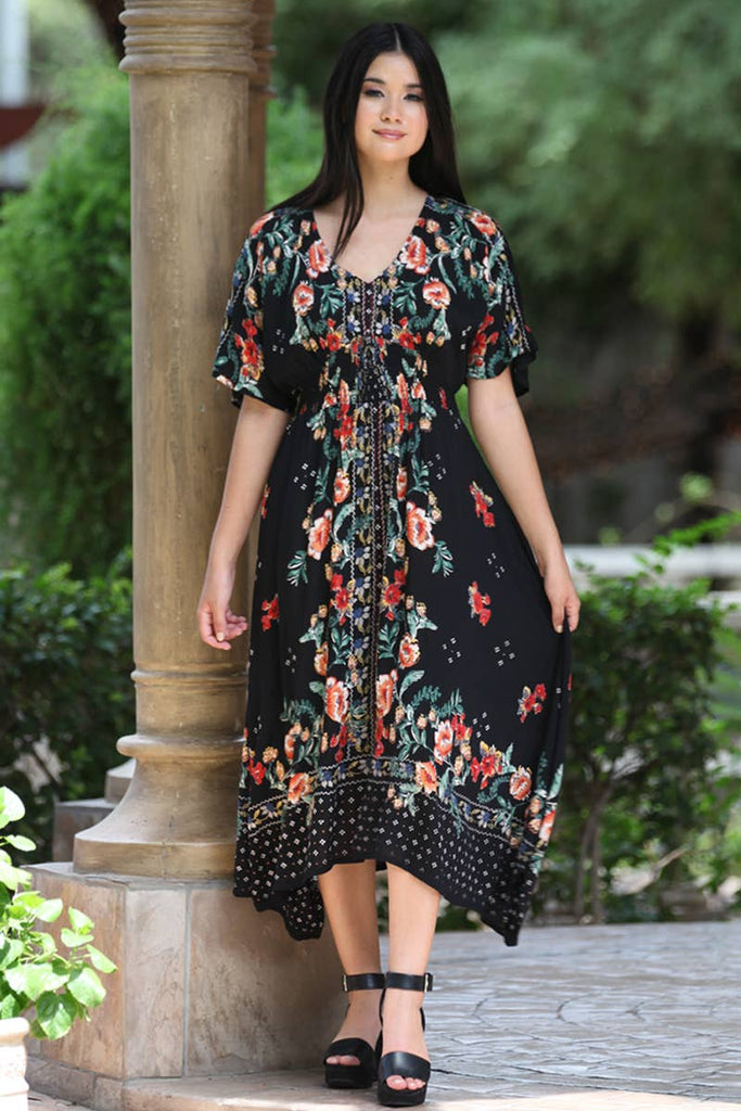 Botanical Bandana Hem Dress