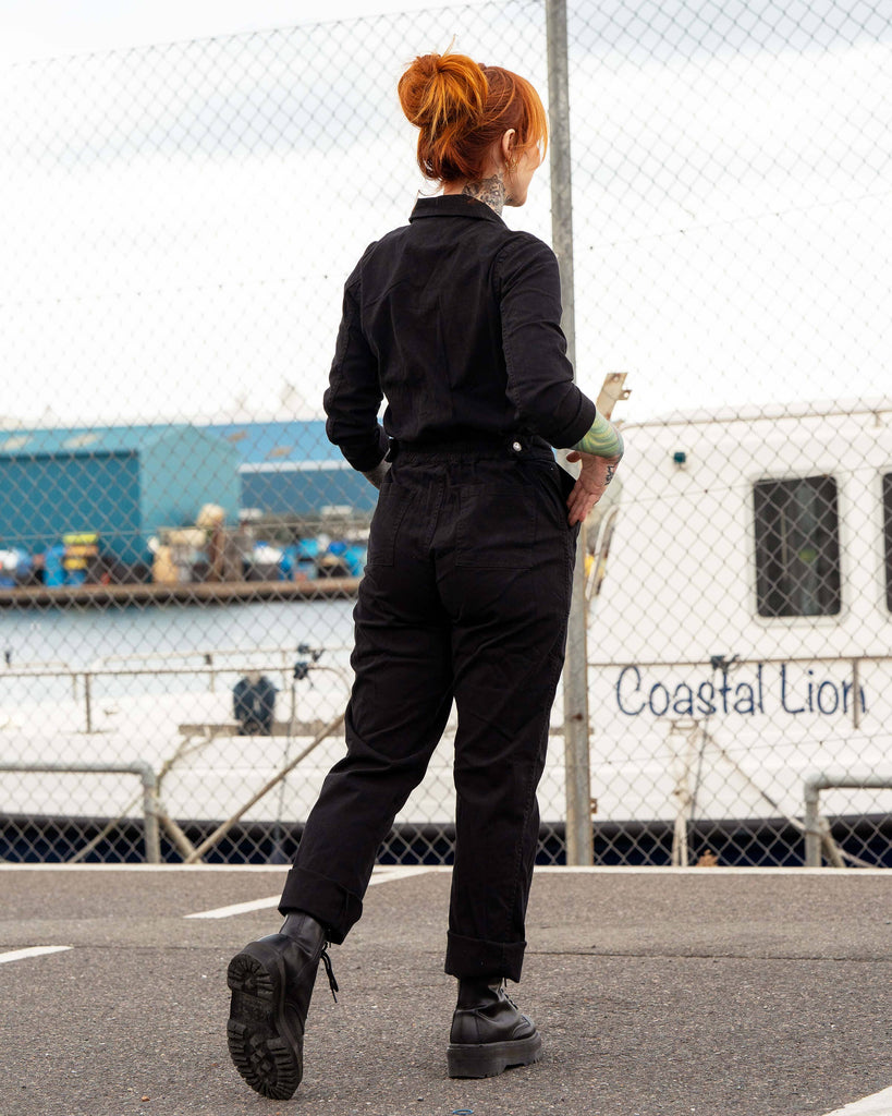 Rebel Jet Black Boiler Suit