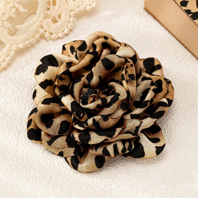 Leopard Rose Brooch