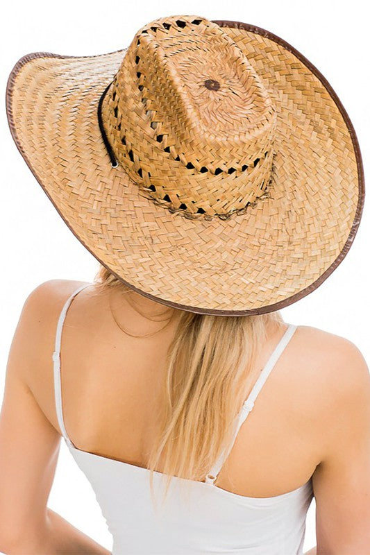 Relaxed Brim Natural Straw Cowgirl Hat