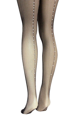 Flocked Musical Notes Tights: One Size