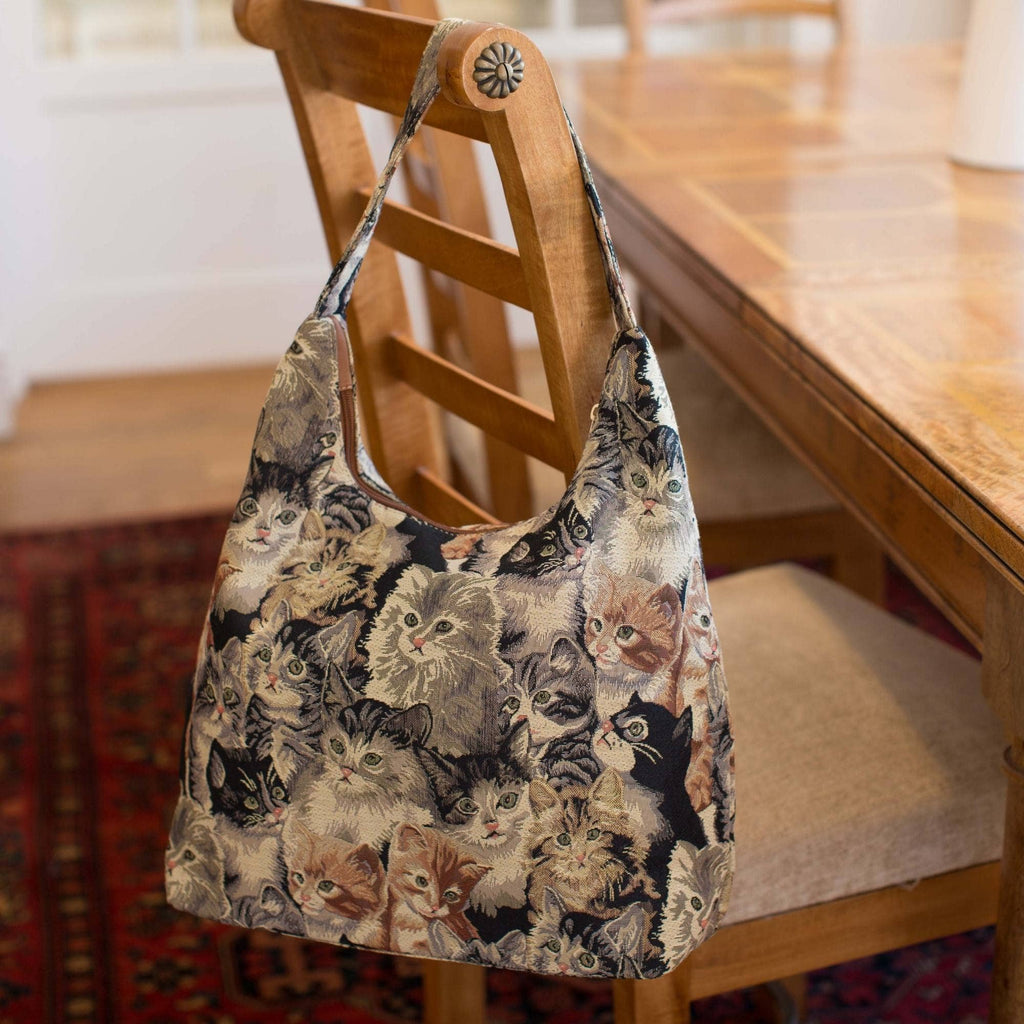 Cat Tapestry Hobo Bag