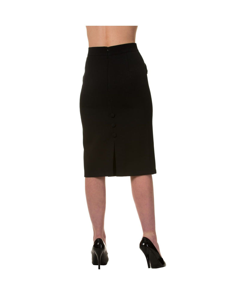 Victory Black Pencil Skirt