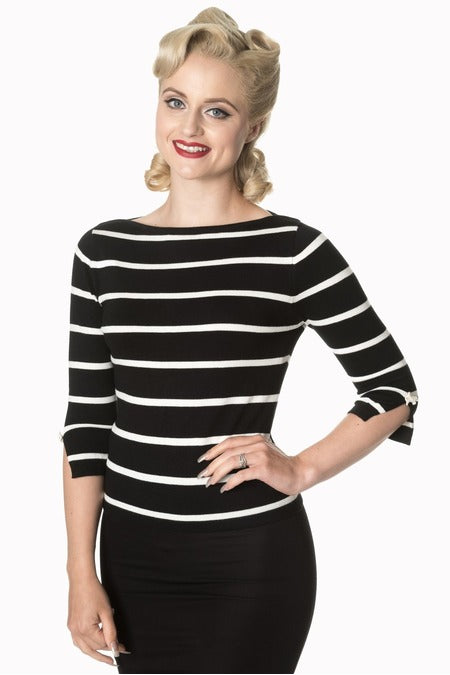 First Mate Boatneck Knit Top