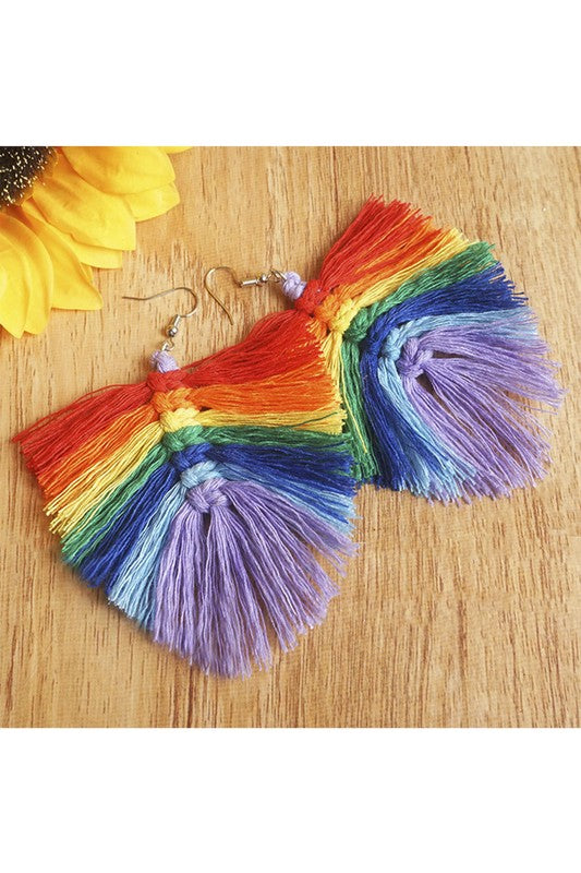 Rainbow Weave Earrings