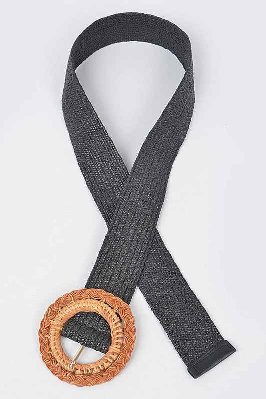 Bamboo Round Buckle Belt