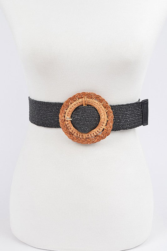 Bamboo Round Buckle Belt