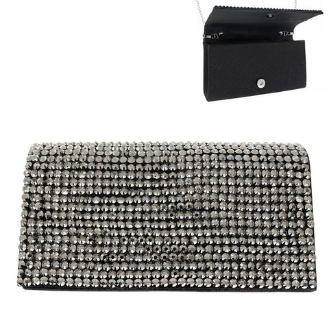 Stone Covered Evening Bag: Gold/AB
