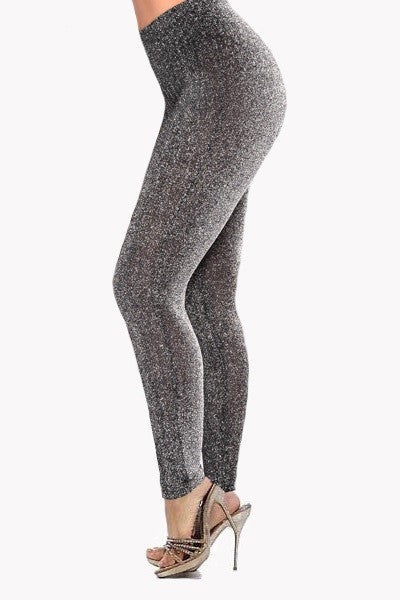Metallic Knit Leggings