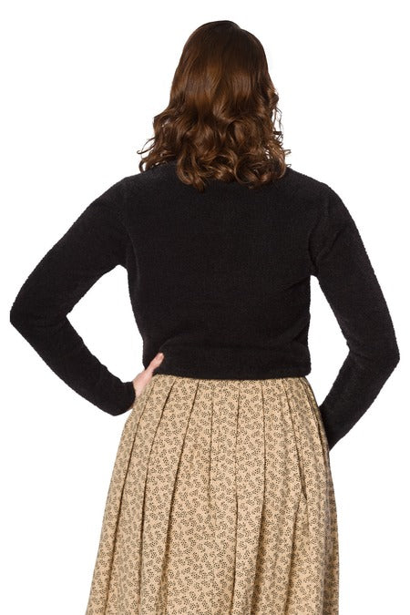 Black Fuzzy Wuzzy Cardigan