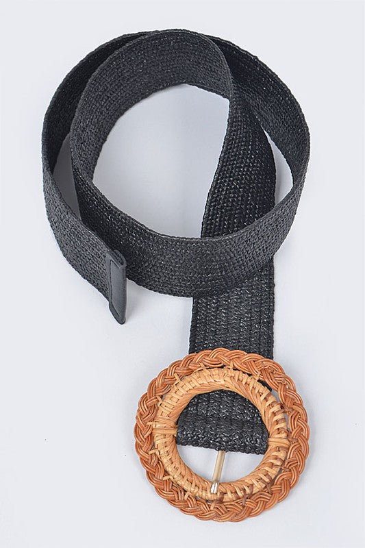Bamboo Round Buckle Belt