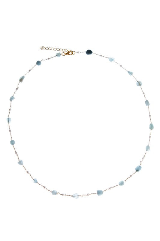 Aquamarine Stone Choker