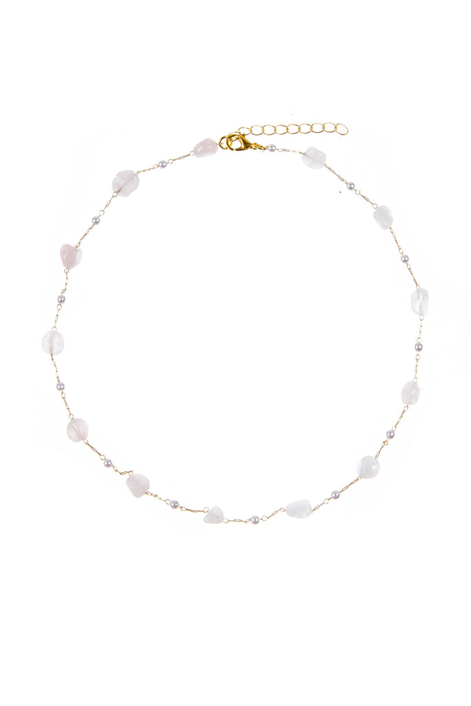 Morganite & Pearl Choker