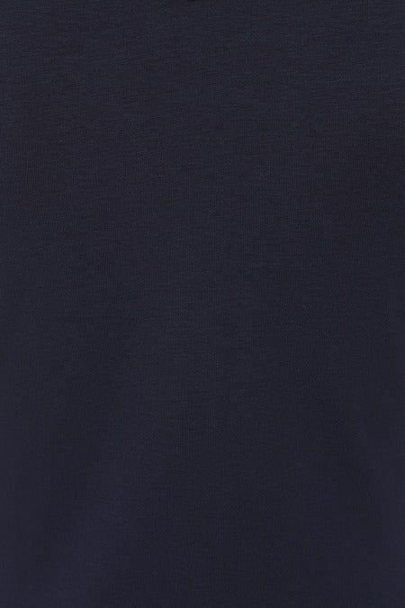Oui Oui Tie Neck Top: Navy