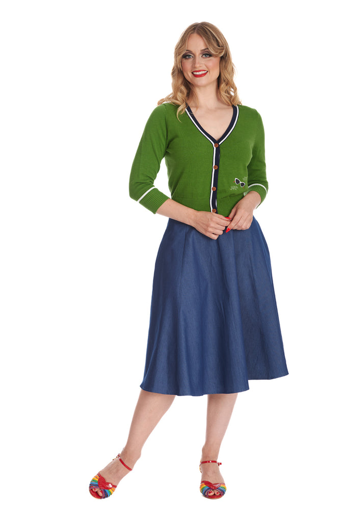 Summer Denim Swing Skirt