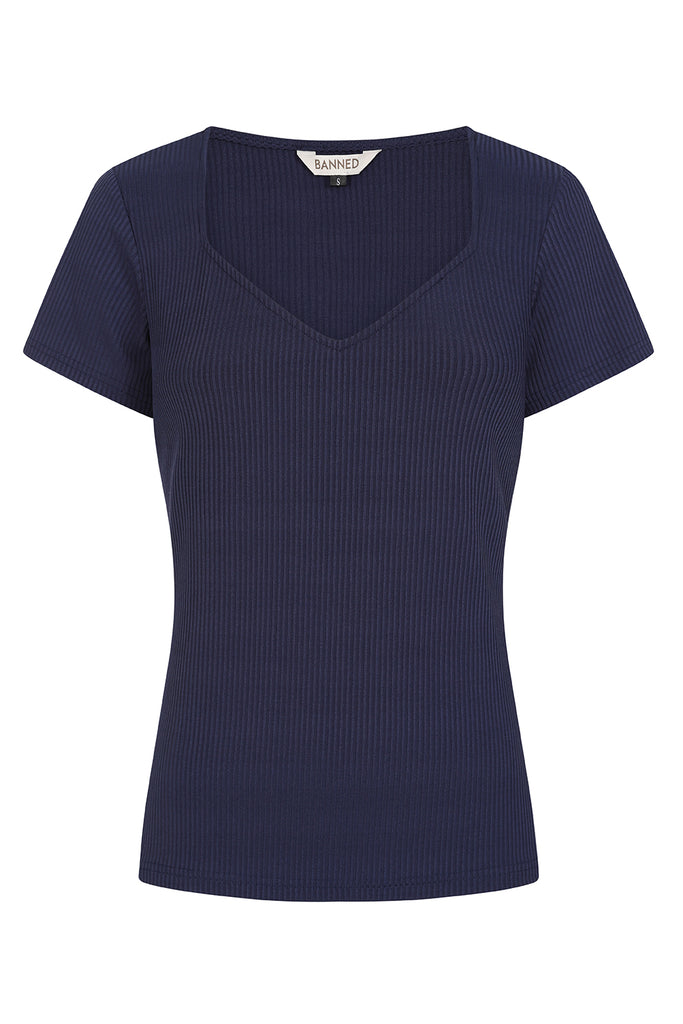 Sweetheart Tee: Navy