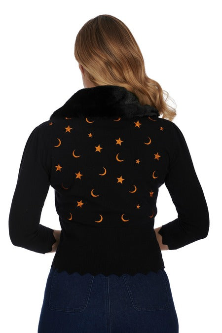 Black Half Moon Cardigan