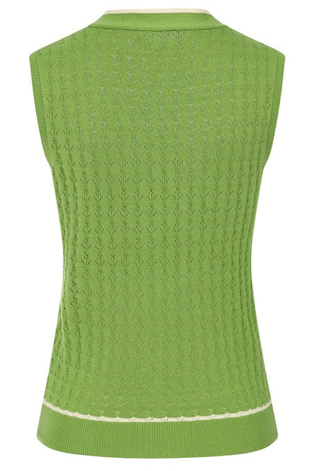 Ahoy Anchors Knit Top: Moss