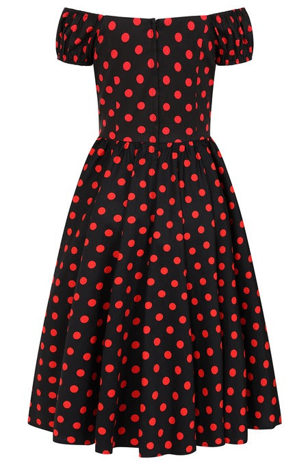 Lipstick Dots Swing Dress