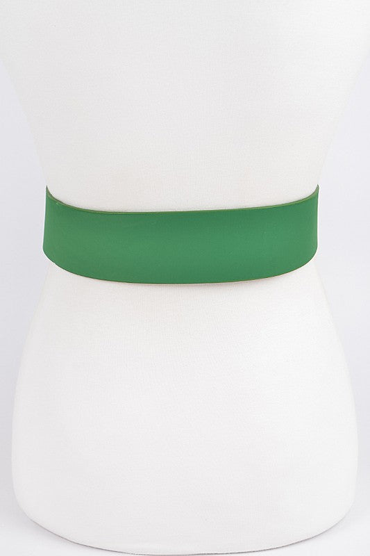Rhinestone Stretch Belt: Green