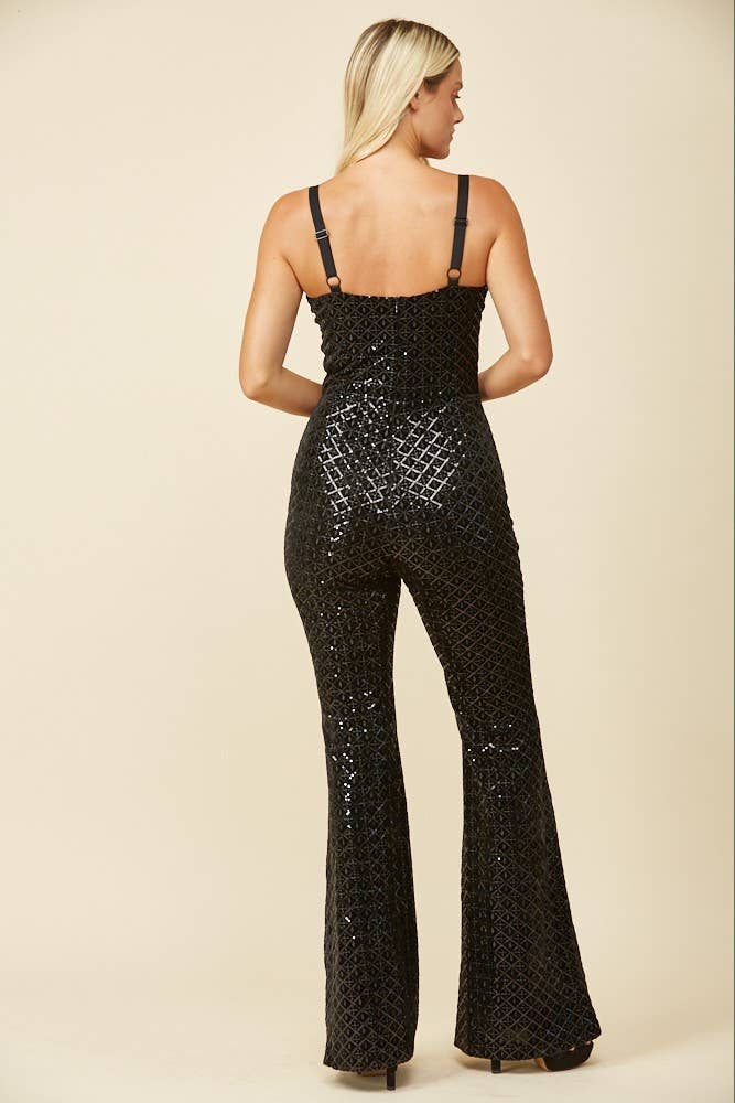 Velvet Sequin Rockstar Jumpsuit