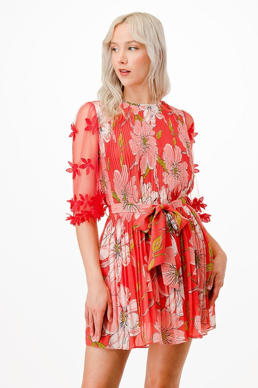 Orange Souffle Mini Dress- ONLY L