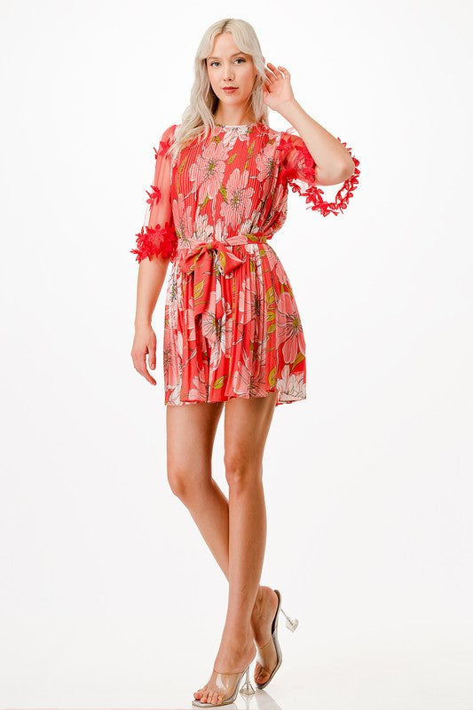 Orange Souffle Mini Dress- ONLY L