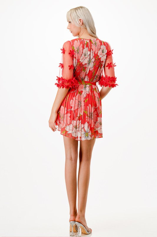 Orange Souffle Mini Dress- ONLY L