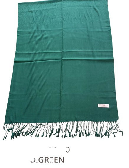 Silk Blend Solid Pashmina: Forest Green