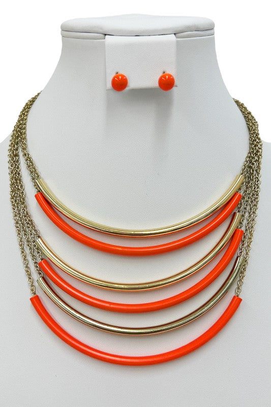Neon Nights Necklace: Orange