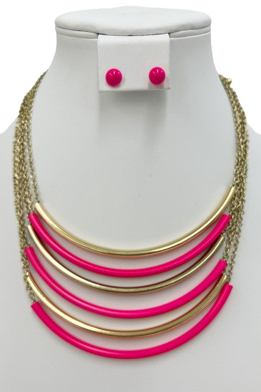 Neon Nights Necklace: Pink
