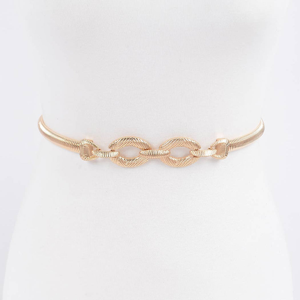 Metal Stretch Belt: Silver Rings