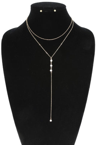 White Gold Plated Pave Circle Necklace
