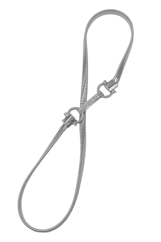 Silver Stretch Metal Bridle Belt