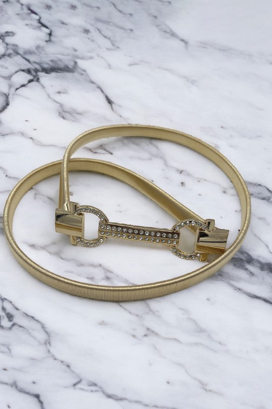 Silver Stretch Metal Bridle Belt