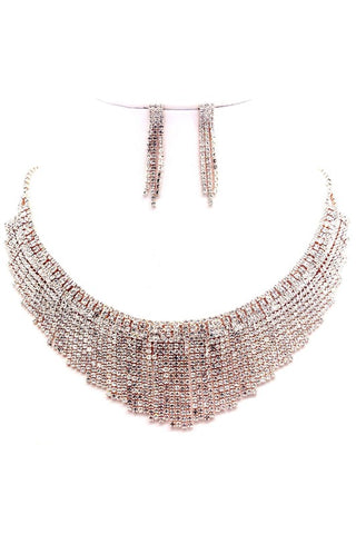 Mutli Strand Lariat Necklace: Silver