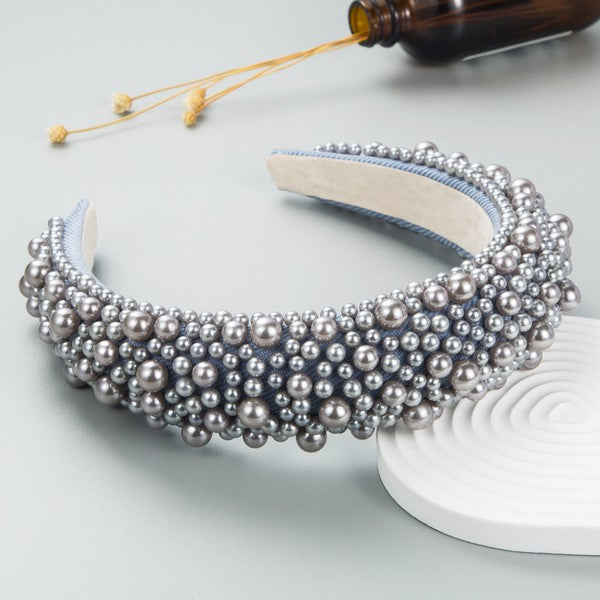 Grey Pearl Headband