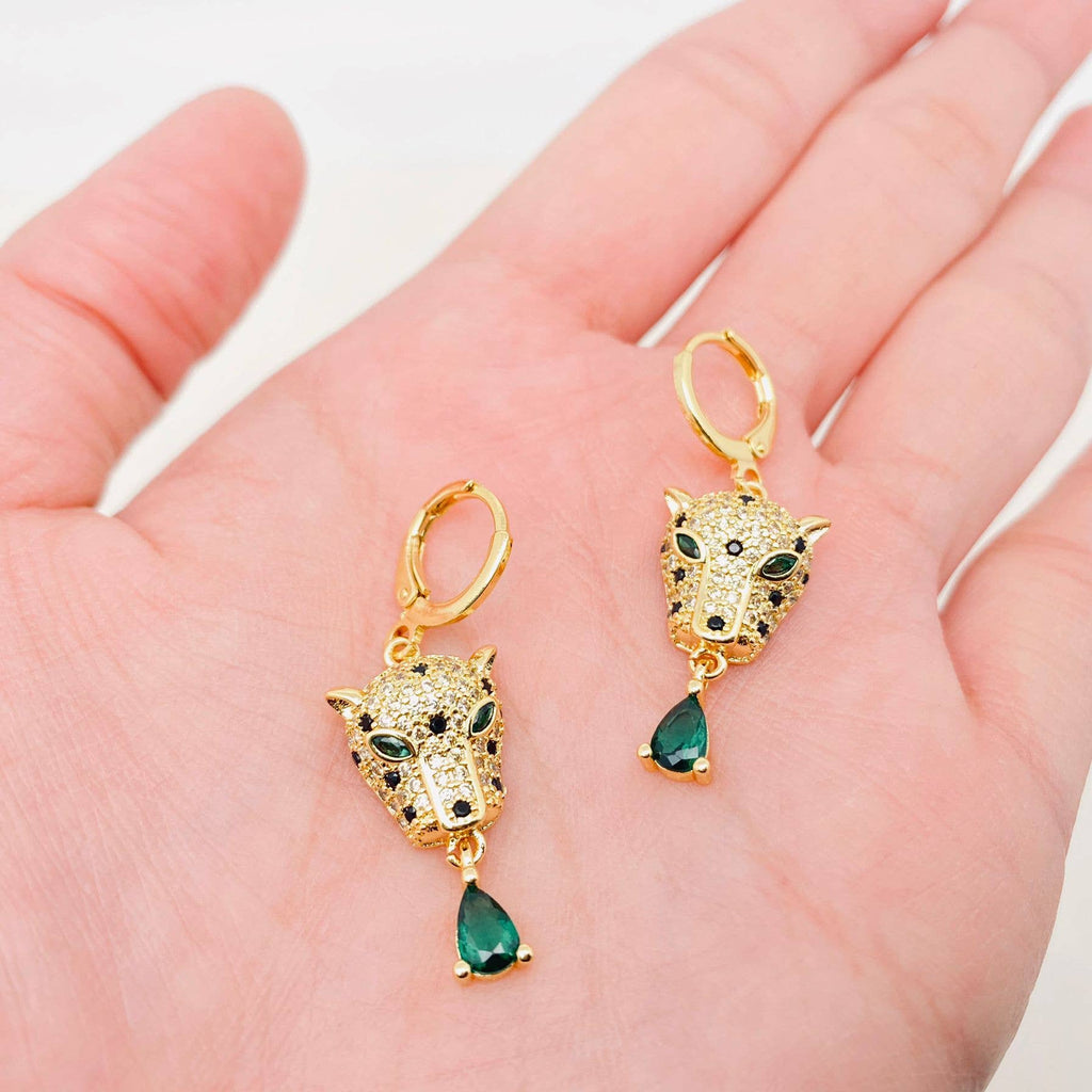 Exquistie Leopard Head Earrings