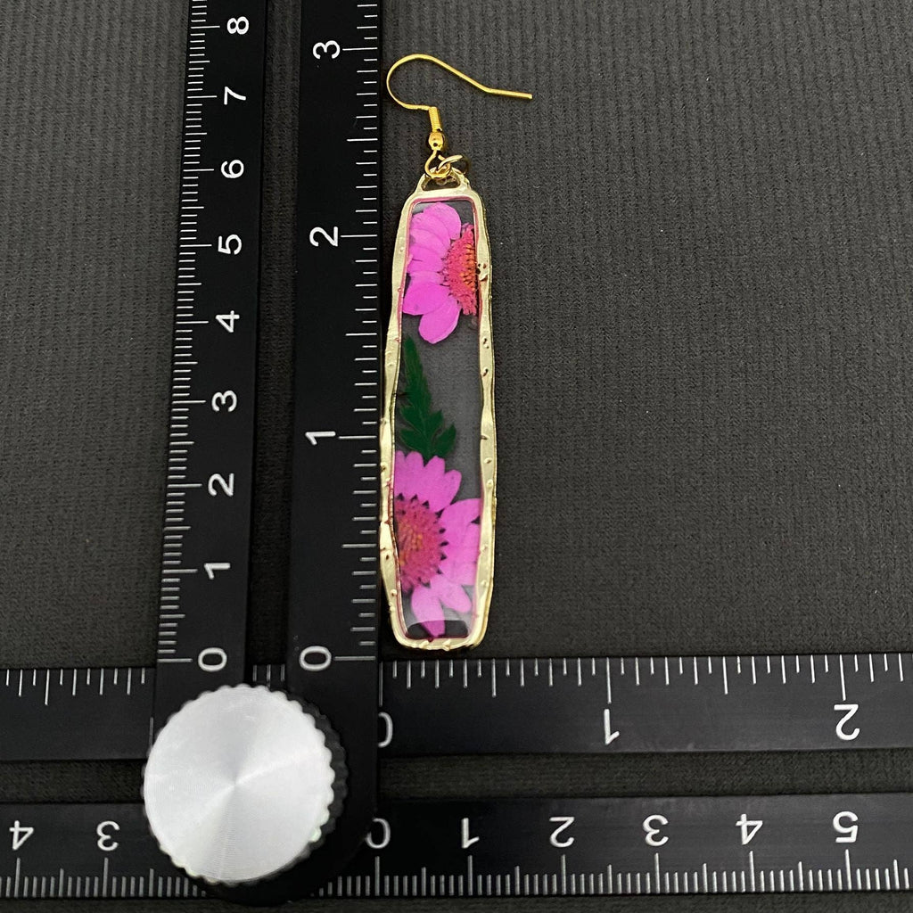 Pressed Dried FlowerDangle Earrings