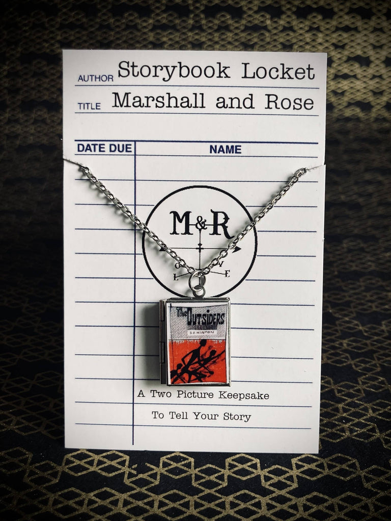 Book Locket Necklace - The Outsiders - 1st Ed.: Stainless Steel