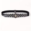 Wide Patent Buckle Belt: Black