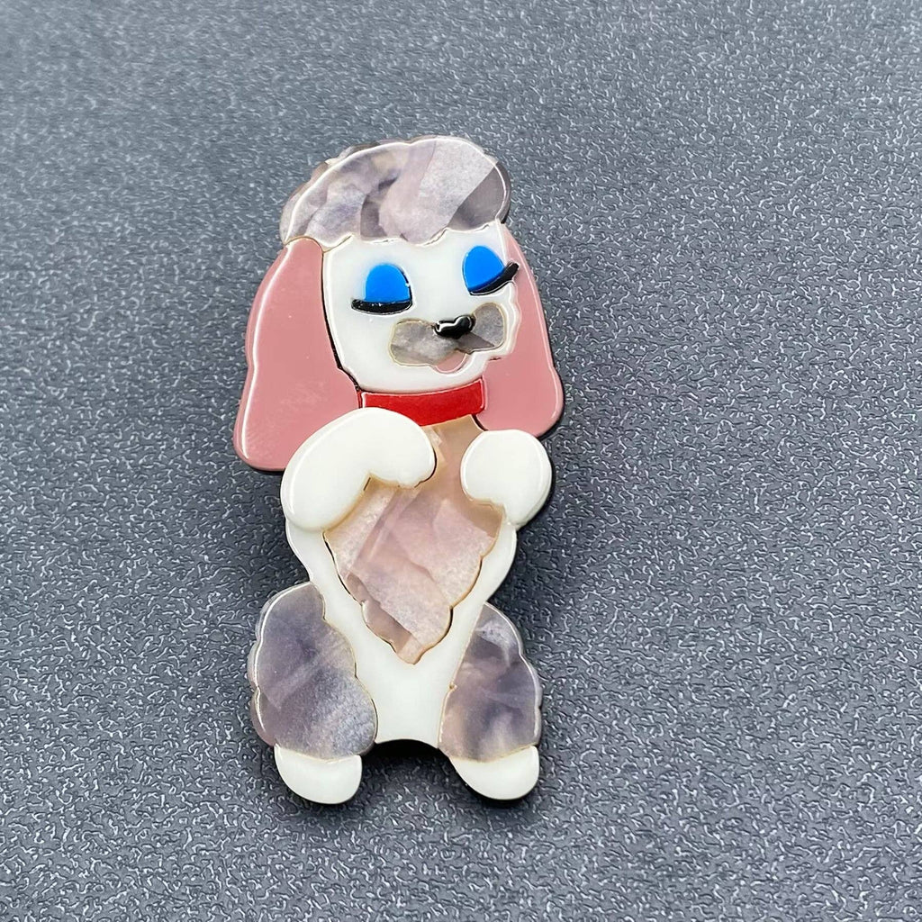 Spaniel Acrylic Brooch: Black