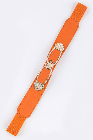 Bamboo Buckle Belt: Orange