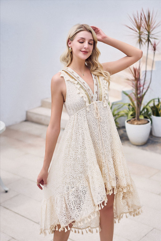 Lace Hi-Lo Boho Dress
