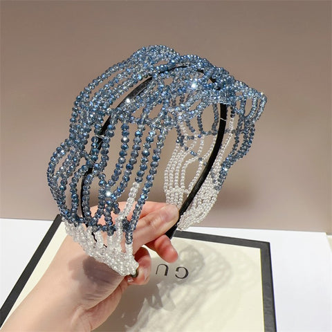 Baroque Black Crystal Headband
