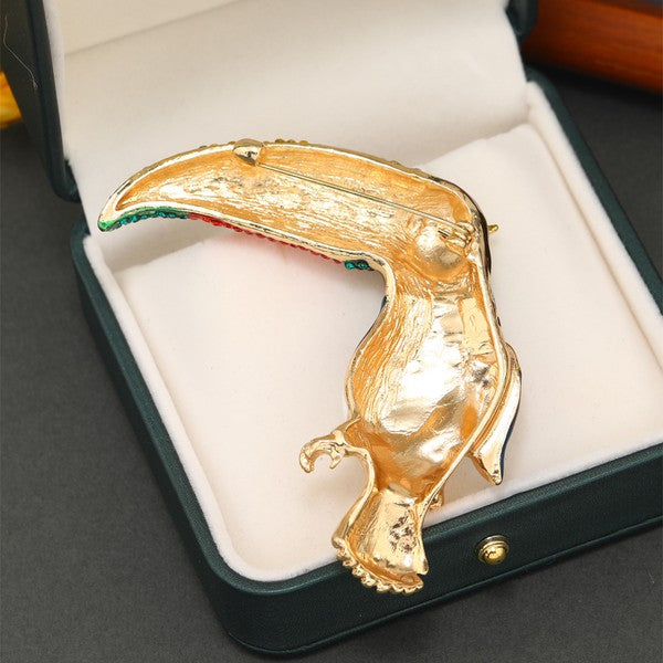 Toucan Rhinestone Brooch